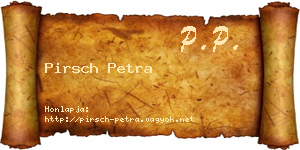 Pirsch Petra névjegykártya